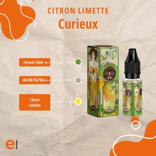 E Liquide - Citron Limette - 1900 - Curieux