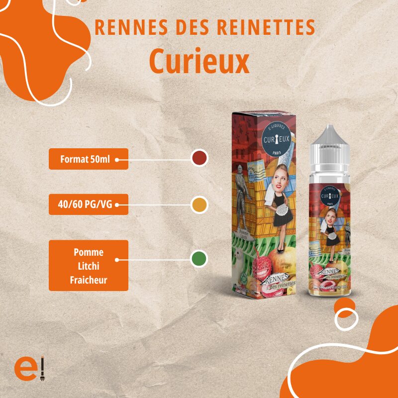 Rennes E liquide 50ml - Rennes des Reinnettes - Hexagone Curieux