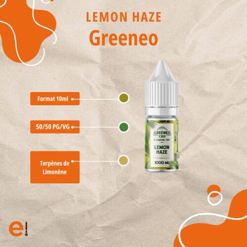 E liquide - Lemon Haze CBD - Greeneo