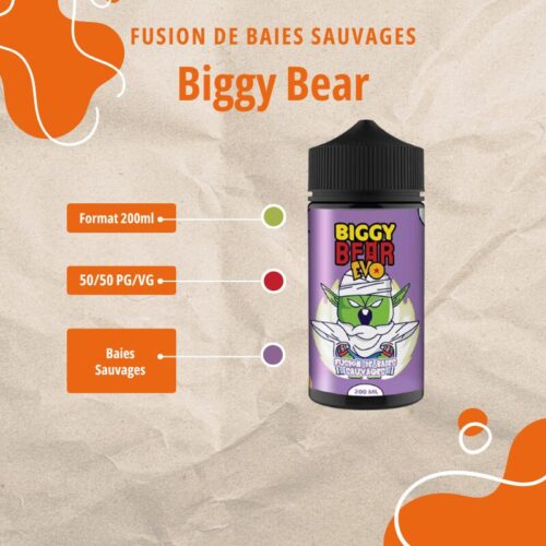 E-liquide - Fusion de Baies Sauvages 200ml - Biggy Bear