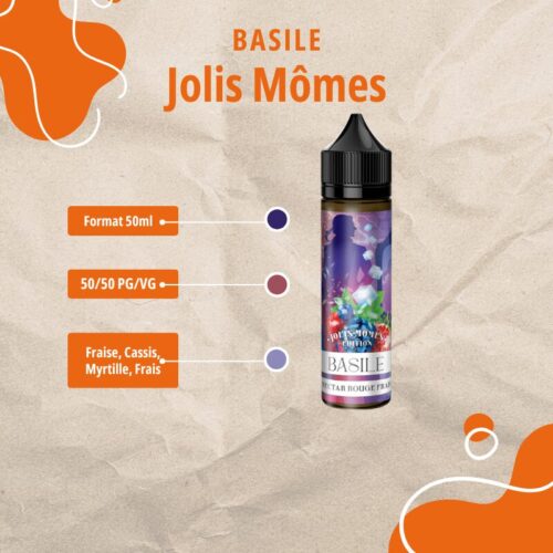 E- Liquide Basile 50 ml - Jolis Mômes by Sudeclope.fr