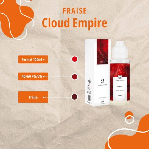 E Liquide Fraise 100ml - Cloud Empire