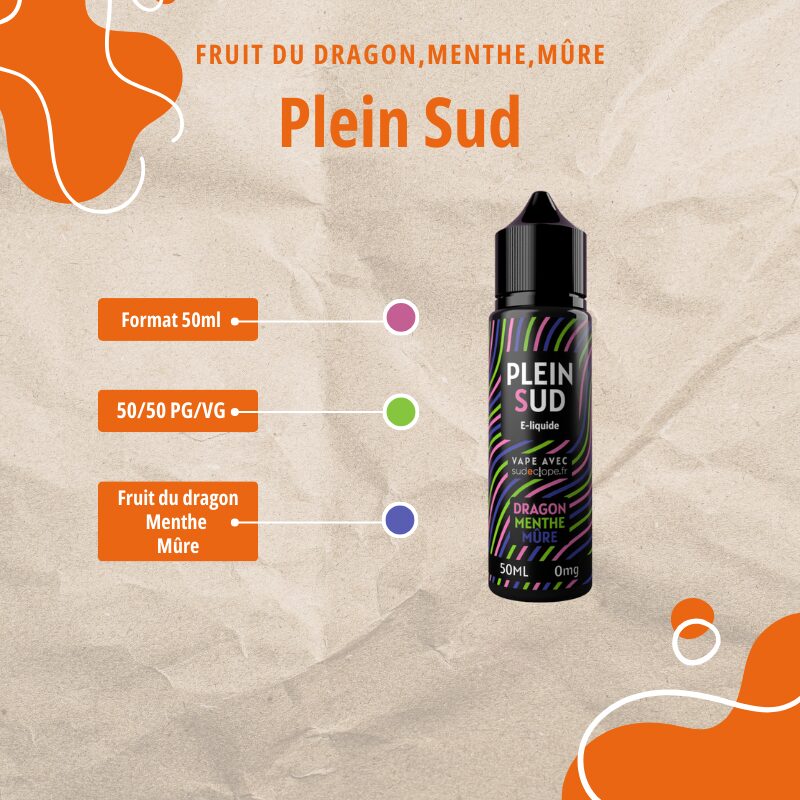 Fruit du Dragon, Menthe, Mûre - Plein Sud