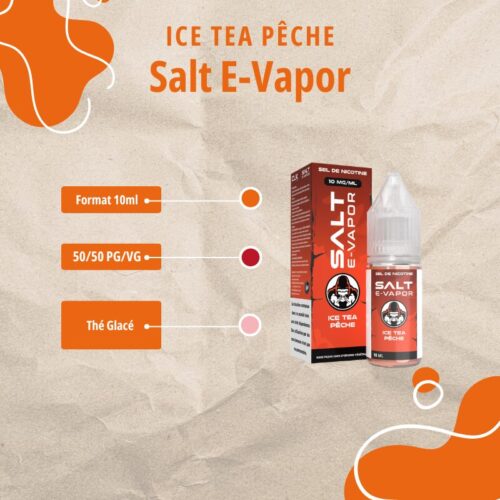E Liquide - Ice Tea Pêche - Salt-E-Vapor