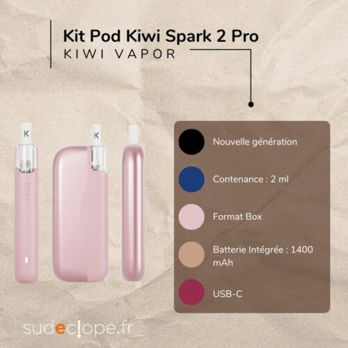 KIWI Spark 2 Pro 1400 mAh – Kit Pod KIWI Vapor