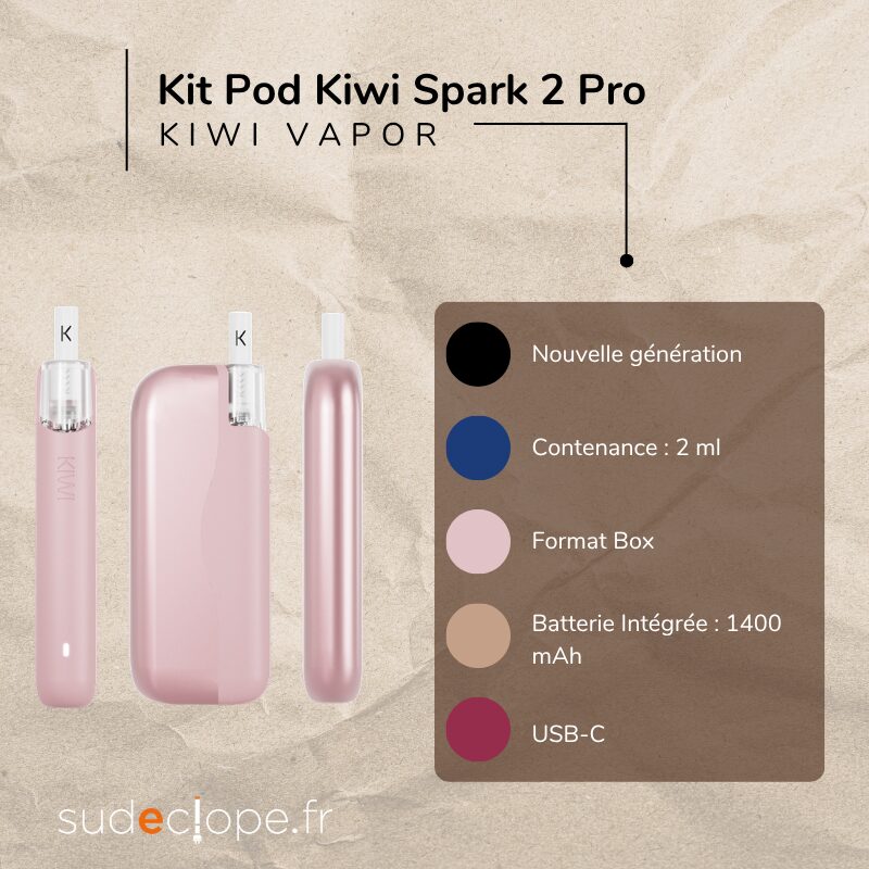 KIWI Spark 2 Pro 1400 mAh – Kit Pod KIWI Vapor